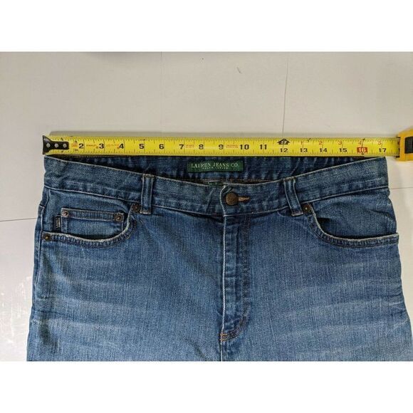 Lauren Jeans Co. Ralph Lauren Jeans Crop Capri Blue 100% Cotton Denim - Picture 9 of 12